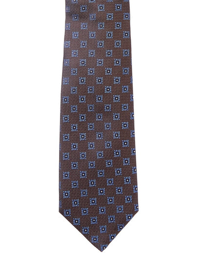 blue squares silk tie
