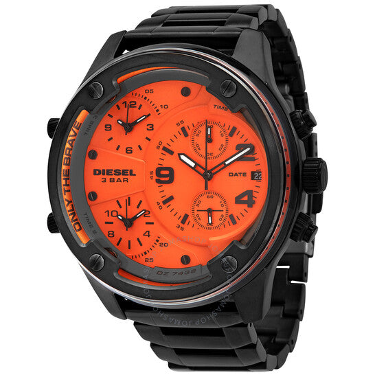 Diesel, Boltdown Chronograph Quartz Orange Dial Men's Watch