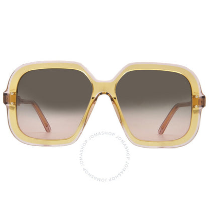 Dior, DIORHIGHLIGHT S1I Green Gradient Square Ladies Sunglasses