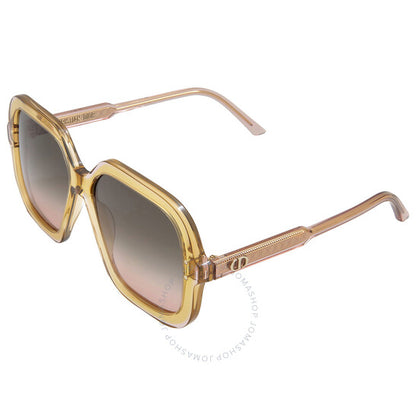 Dior, DIORHIGHLIGHT S1I Green Gradient Square Ladies Sunglasses