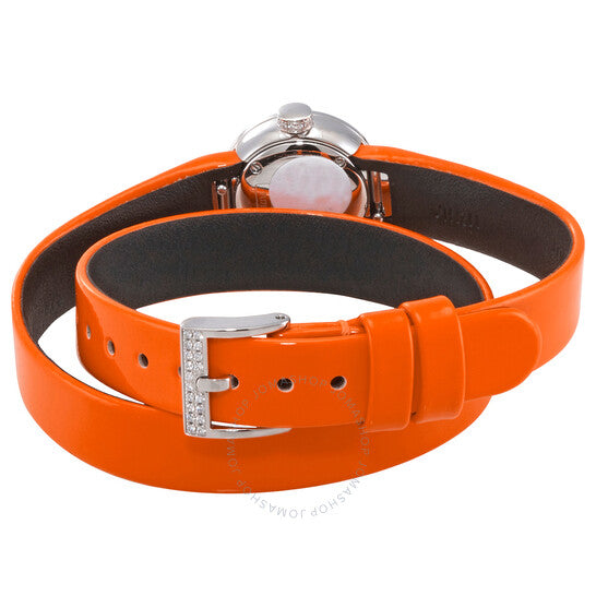 Dior, La D De Quartz Orange Dial Ladies Watch