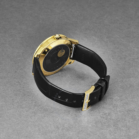 ساعة ديور مونتين أوتوماتيكية للسيدات بمينا ذهبي مرصعة بالألماس