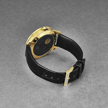 ساعة ديور مونتين أوتوماتيكية للسيدات بمينا ذهبي مرصعة بالألماس