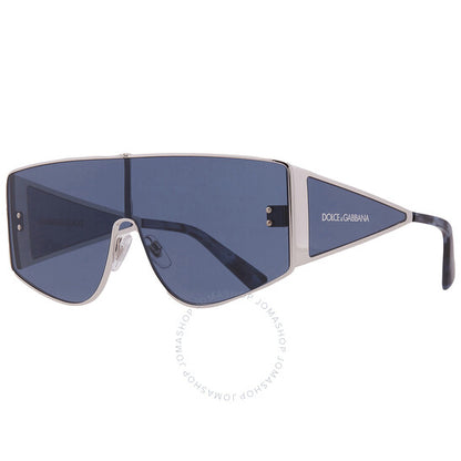 نظارة شمسية رجالية دائرية زرقاء من دولتشي آند غابانا