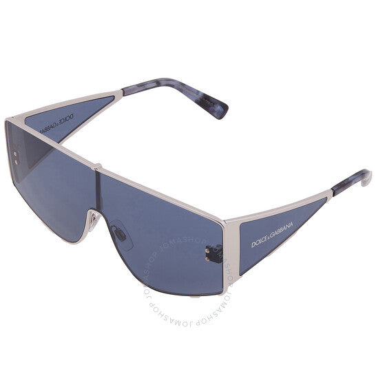 نظارة شمسية رجالية دائرية زرقاء من دولتشي آند غابانا