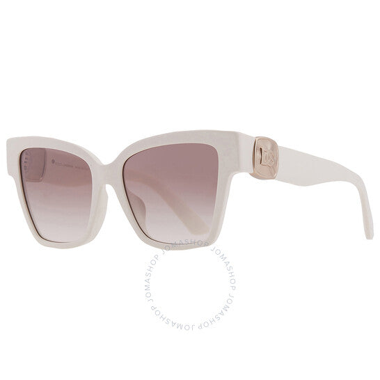 Dolce & Gabbana, Browm Mirror Gradient Silver Square Ladies Sunglasses