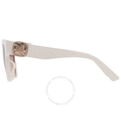 Dolce & Gabbana, Browm Mirror Gradient Silver Square Ladies Sunglasses