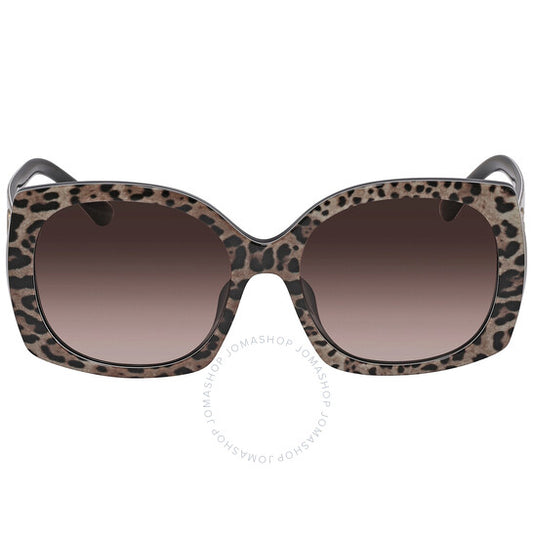 Dolce & Gabbana, Brown Gradient Dark Brown Square Ladies Sunglasses
