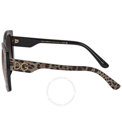 Dolce & Gabbana, Brown Gradient Dark Brown Square Ladies Sunglasses