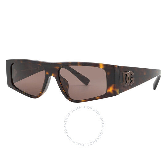 دولتشي آند غابانا، نظارة شمسية رجالية مستطيلة باللون البني