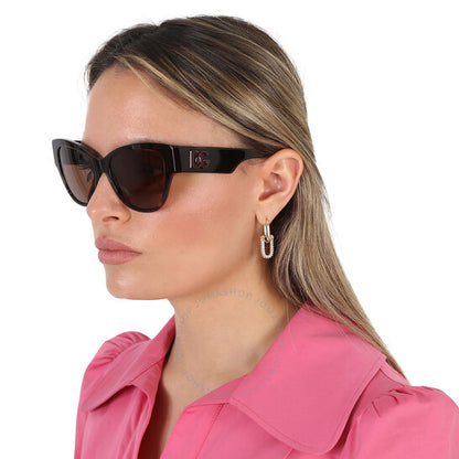 Dolce & Gabbana, Dark Brown Butterfly Ladies Sunglasses