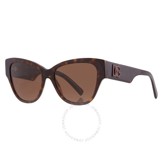 Dolce & Gabbana, Dark Brown Butterfly Ladies Sunglasses