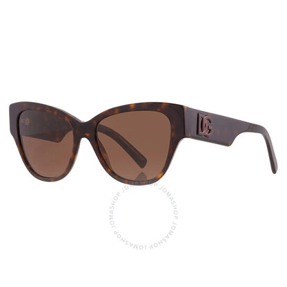 Dolce & Gabbana, Dark Brown Butterfly Ladies Sunglasses