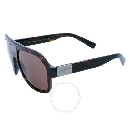 نظارة شمسية دولتشي آند غابانا نافيجيتور للرجال، لون بني غامق