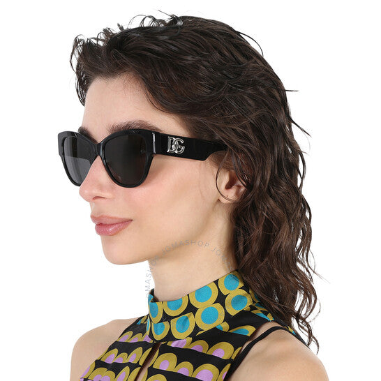 Dolce & Gabbana, Dark Grey Cat Eye Ladies Sunglasses