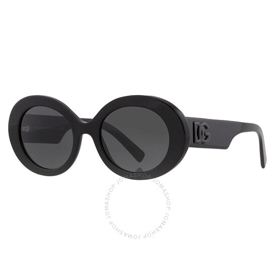 Dolce & Gabbana, Darkj Grey Oval Ladies Sunglasses