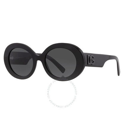 Dolce & Gabbana, Darkj Grey Oval Ladies Sunglasses