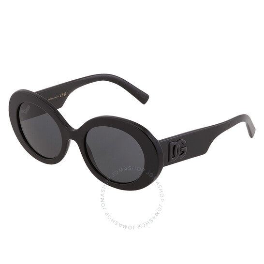 Dolce & Gabbana, Darkj Grey Oval Ladies Sunglasses