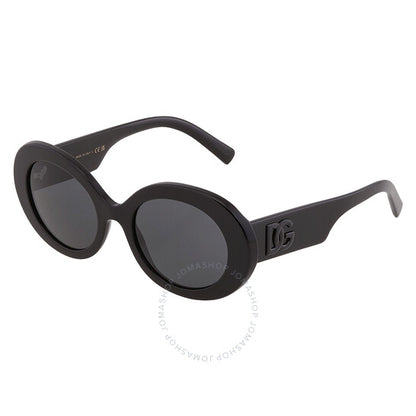 Dolce & Gabbana, Darkj Grey Oval Ladies Sunglasses