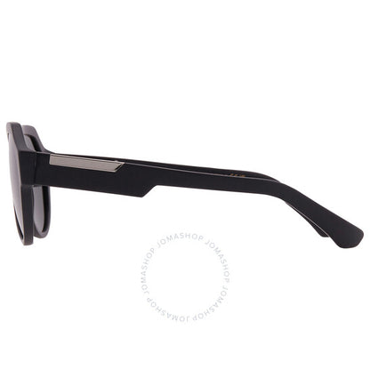 نظارة شمسية رجالية من دولتشي آند غابانا، رمادية عاكسة سوداء