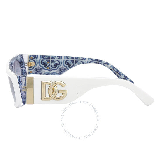 Dolce & Gabbana, Light Blue Gradient Browline Ladies Sunglasses