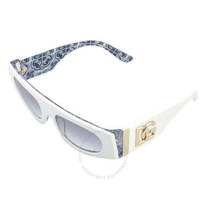 Dolce & Gabbana, Light Blue Gradient Browline Ladies Sunglasses