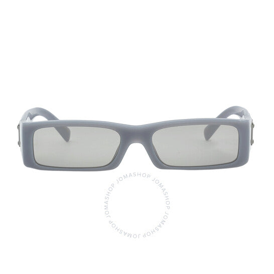 Dolce & Gabbana, Light Grey Mirror Silver Rectangular Men's Sunglasses