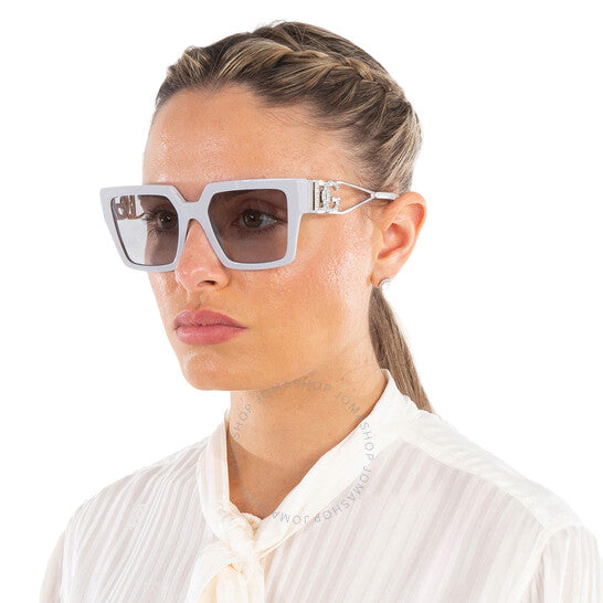 Dolce & Gabbana, Light Grey Square Ladies Sunglasses