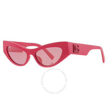 Dolce & Gabbana, Pink Mirrored Cat Eye Ladies Sunglasses