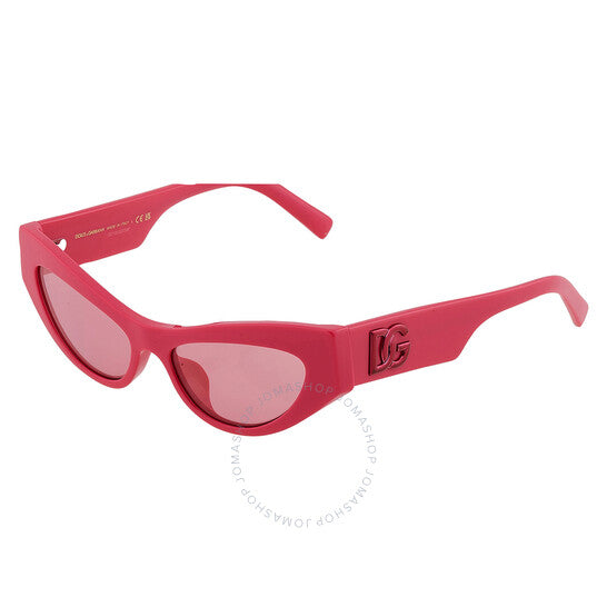 Dolce & Gabbana, Pink Mirrored Cat Eye Ladies Sunglasses