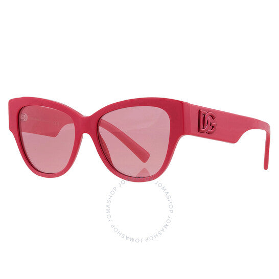 Dolce & Gabbana, Pink Mirrored Silver Butterfly Ladies Sunglasses