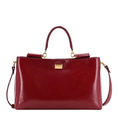 Red Vittoria Leather Handbag