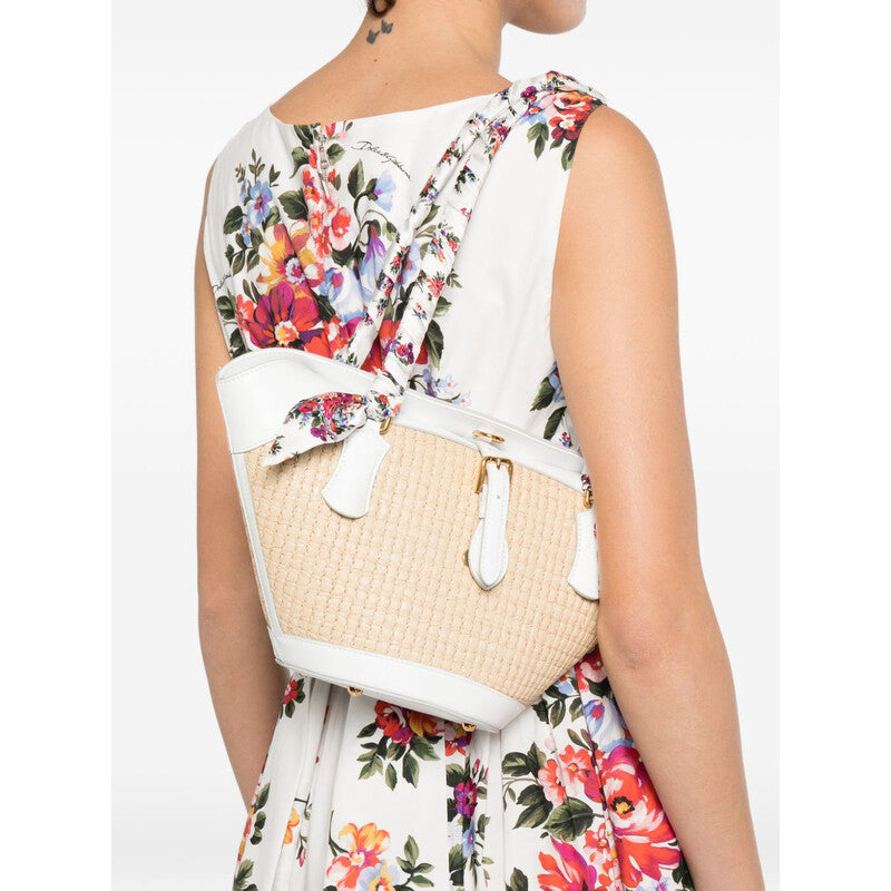 Capri Straw Backet Bag