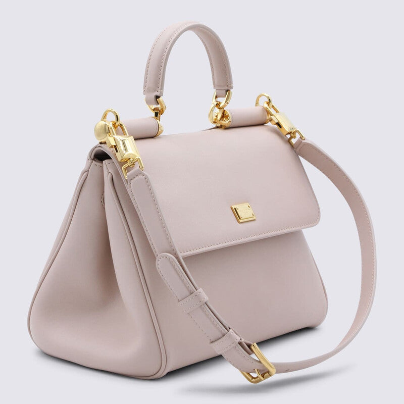 Nude Leather My Sicily Medium Top Handle Bag