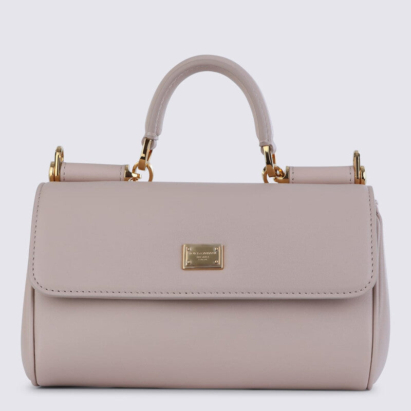 Nude Leather My Sicily Small Top Handle Bag