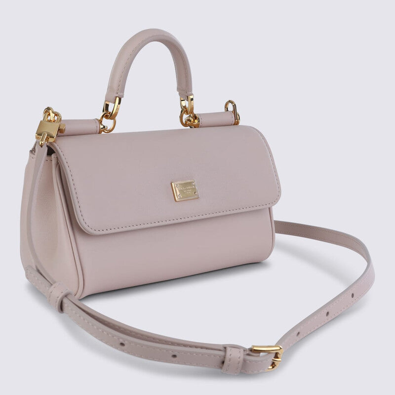 Nude Leather My Sicily Small Top Handle Bag