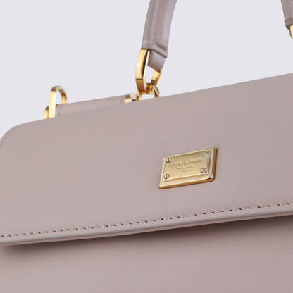 Nude Leather My Sicily Small Top Handle Bag