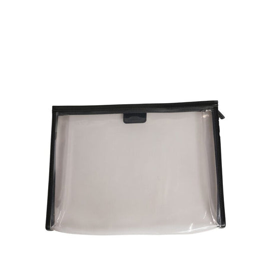 Transparent PVC Logo Plaque Clutch Bag