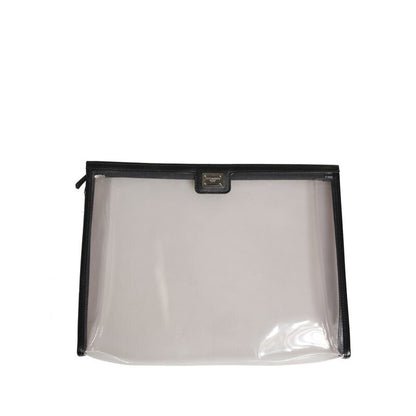 Transparent PVC Logo Plaque Clutch Bag