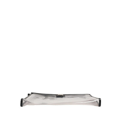 Transparent PVC Logo Plaque Clutch Bag