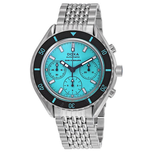 Doxa, SUB 200 C-Graph Aquamarine Chronograph Automatic Blue Dial Men's Watch