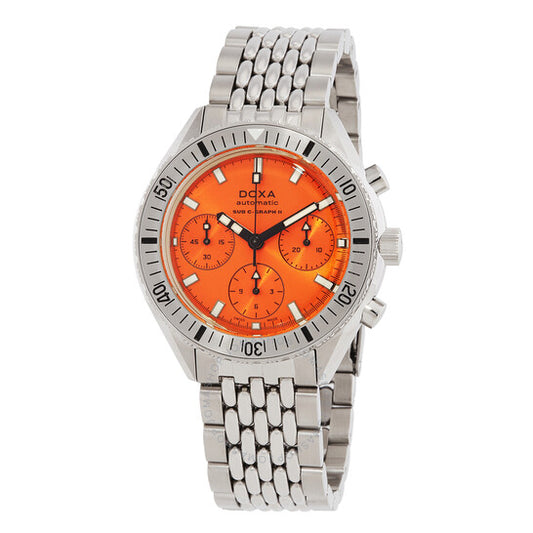 Doxa, SUB 200 C-Graph II Chronograph Automatic Orange Dial Men's Watch