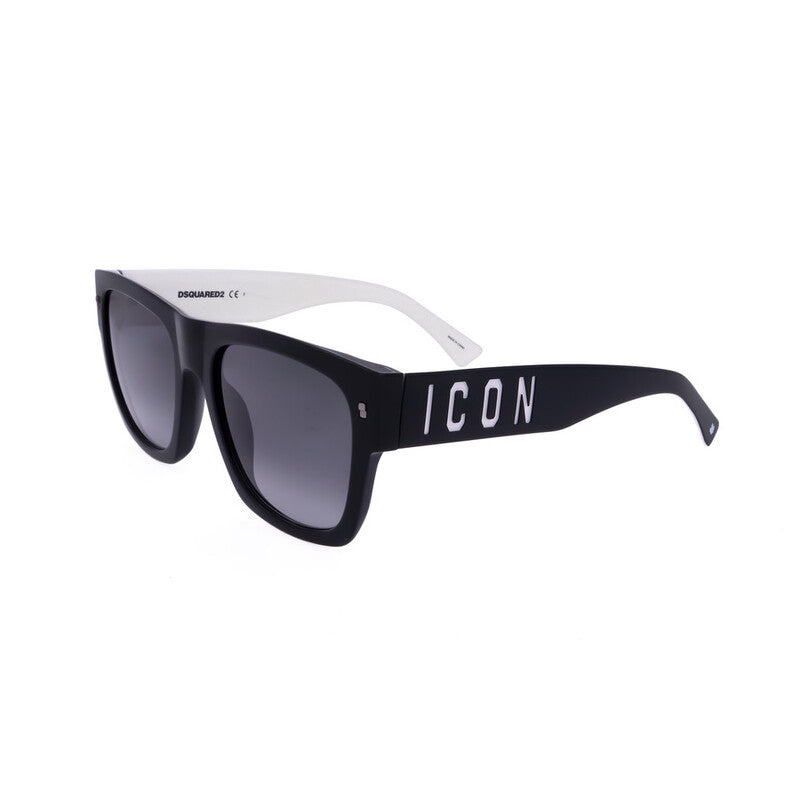 Men's Black Rectangular Sunglasses