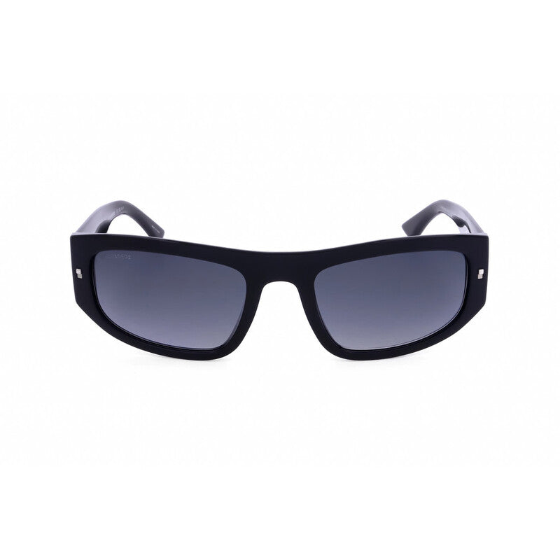 Men's Black Rectangular Sunglasses