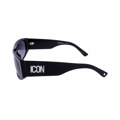 Men's Black Rectangular Sunglasses