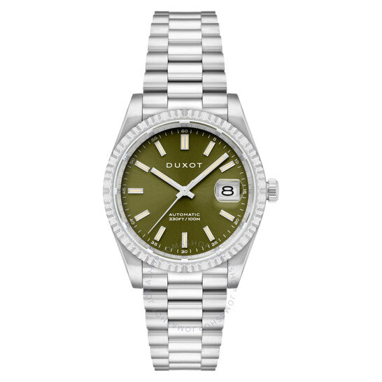 ساعة دوكسوت مارسيل الأوتوماتيكية للرجال بمينا أخضر