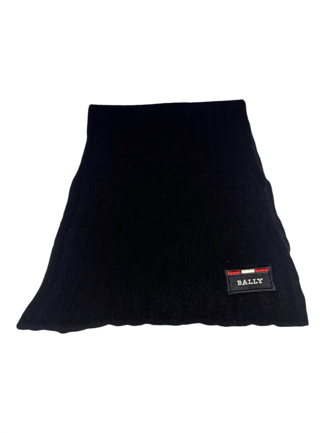 men's knit wool scarf in black