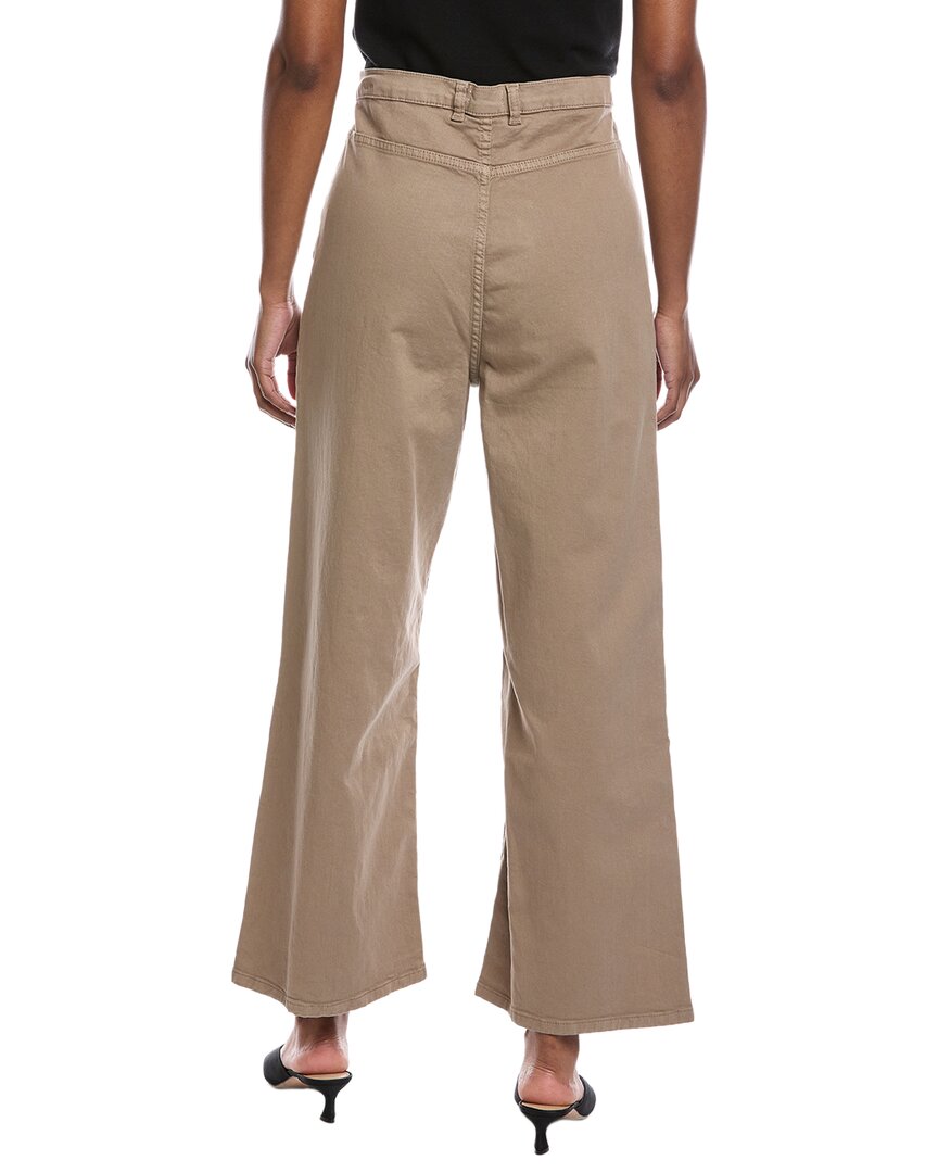 twill high-waist pant