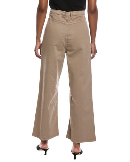 twill high-waist pant