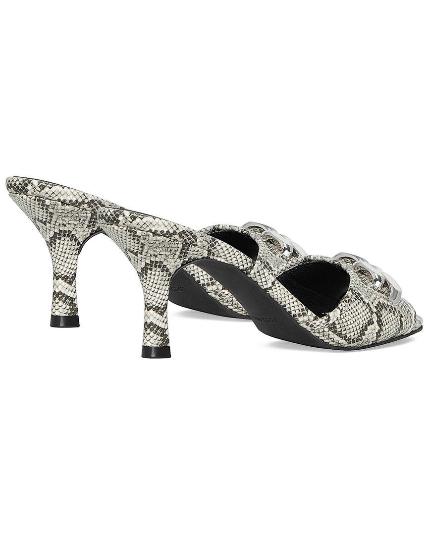chain leather mule